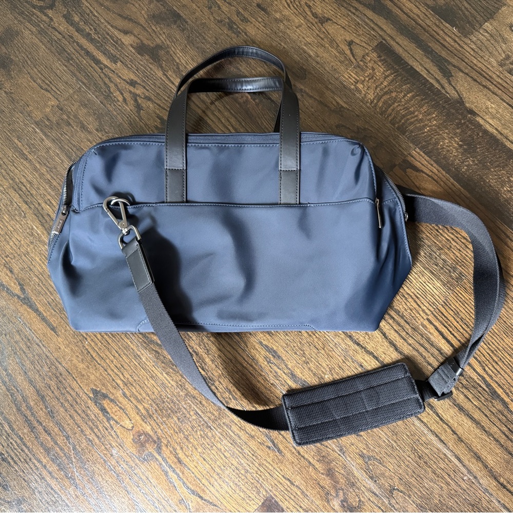 AWAY brand - Navy Travel Duffel Bag with Shoulder Strap
